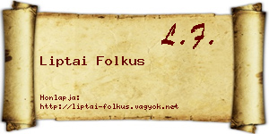 Liptai Folkus névjegykártya